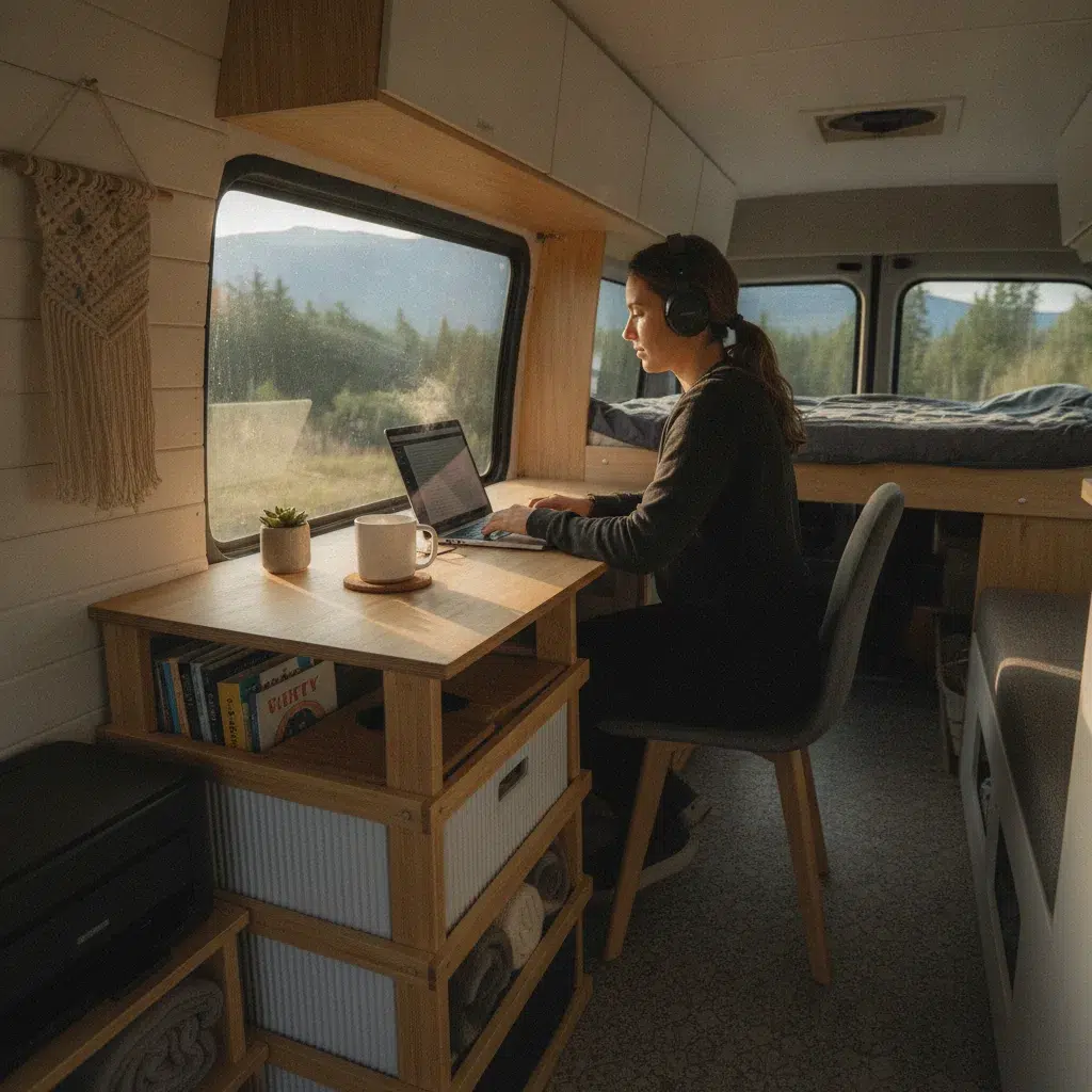 van aménagé télétravail nomade
